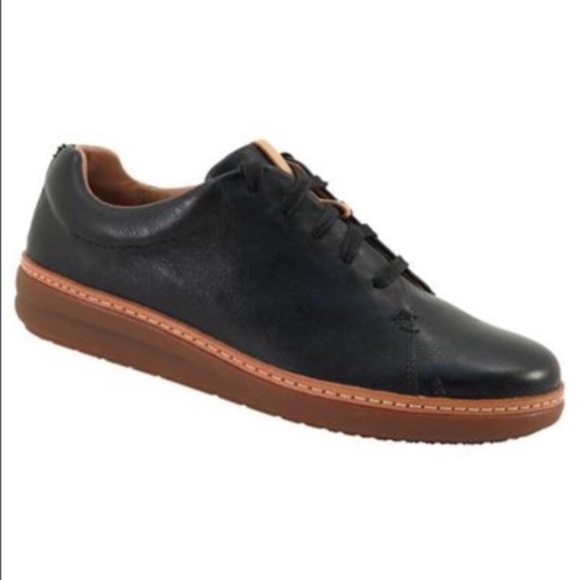 Clarks Artisan Amberlee Crest Black Leather Sneaker Size 10